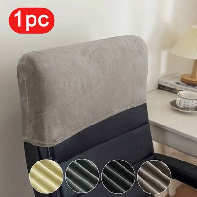 1 chiếc bọc tựa đầu hình cáo bạc màu trơn, thiết kế tối giản cổ điển, phù hợp để trang trí ghế văn phòng, phòng học và các loại ghế khác, trang trí nhà cửa.