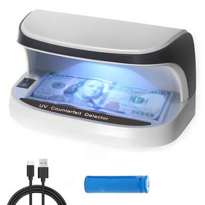 Detector billetes falsos, Máquina de billetes falsos con detector uv, Detector billetes falsos recargable, Luz de interruptor inteligente, para Pasaportes, Bancarios, Cheques, Tarjetas de Crédito
