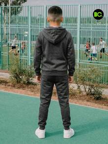 Big City Boy's Pants Youth Set Plush Fashion - Dark Grey - View 2