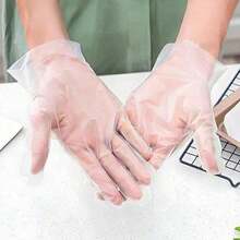 200/400pcs  Transparent Skin Friendly Protective Gloves: Skin Friendly, Flexible, Catering, Cleaning, Baking, Household All-Around Protection Gloves Tattoo Supplies Household Items - Transparent - View 7