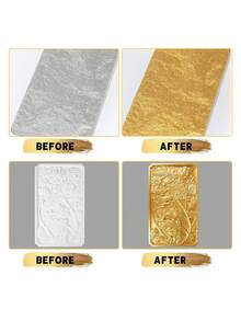 Gold And Silver Metallic Acrylic Paint, 4oz - Suitable For Indoor And Outdoor Canvas, Paper, Stone, Wood, Metal And Wall Applications - Perfect Gift For Artists - Multicolor - View 7