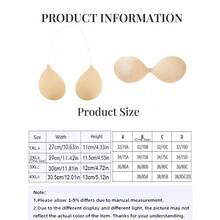 1pc New Strapless Round Cup Push-Up Invisible Self-Adhesive Bra, With Adjustable Shoulder Strap Suitable For Camisole And Backless Dress - Nhiều màu - Xem 9