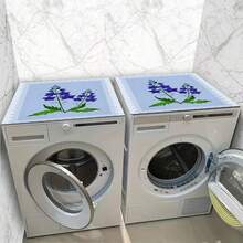 1pc Washing Machine & Dryer Top Pad, Diatomite, Washing Machine Dust Cover, Kitchen Accessory, Anti-Slip, Suitable For Laundry Room, Bathroom, Home Decor And Room Decor, Multiple Styles Available - Saffron - View 8