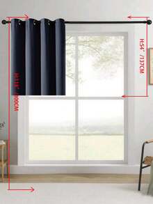 1pc/2pcs Blackout Curtains, Thermal Insulated Blackout Curtains, Opaque Curtains With Grommets, Light Blocking And Heat Insulation, UV Protection, Suitable For Bedroom, Home, Living Room Decoration, Thickened Light Blocking Curtains For Bedroom And Living Room, Providing Privacy And Temperature Control - Navy Blue - View 15