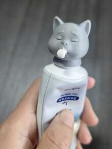 1pc Cat-Shaped Toothpaste Squeezer, Fun Creative Design, Suitable For Bathroom, Essential For Pet Lovers, Make Brushing Teeth More Interesting - Multicolor - View 5