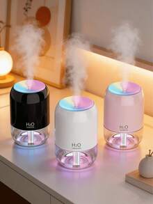 USB Powered Humidifier, 2-In-1 Aroma Diffuser Humidifier, Available In 3 Colors, Portable & Compact, Ultrasonic Quiet Humidifying, Suitable For Bedroom, Hotel, Dorm, Bathroom, Pet Room, Yoga Studio, Etc. - Mist - View 4