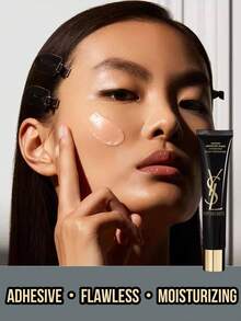 YSL Makeup Base, ukuran penuh 40ml, sampel 5ml, tekstur gel, langsung mencerahkan dan menghidrasi, efek pelembap tahan lama, cocok untuk kulit kering dan kusam, alas makeup yang penting. - Primer Satin Sutra Hitam YSL - View 3