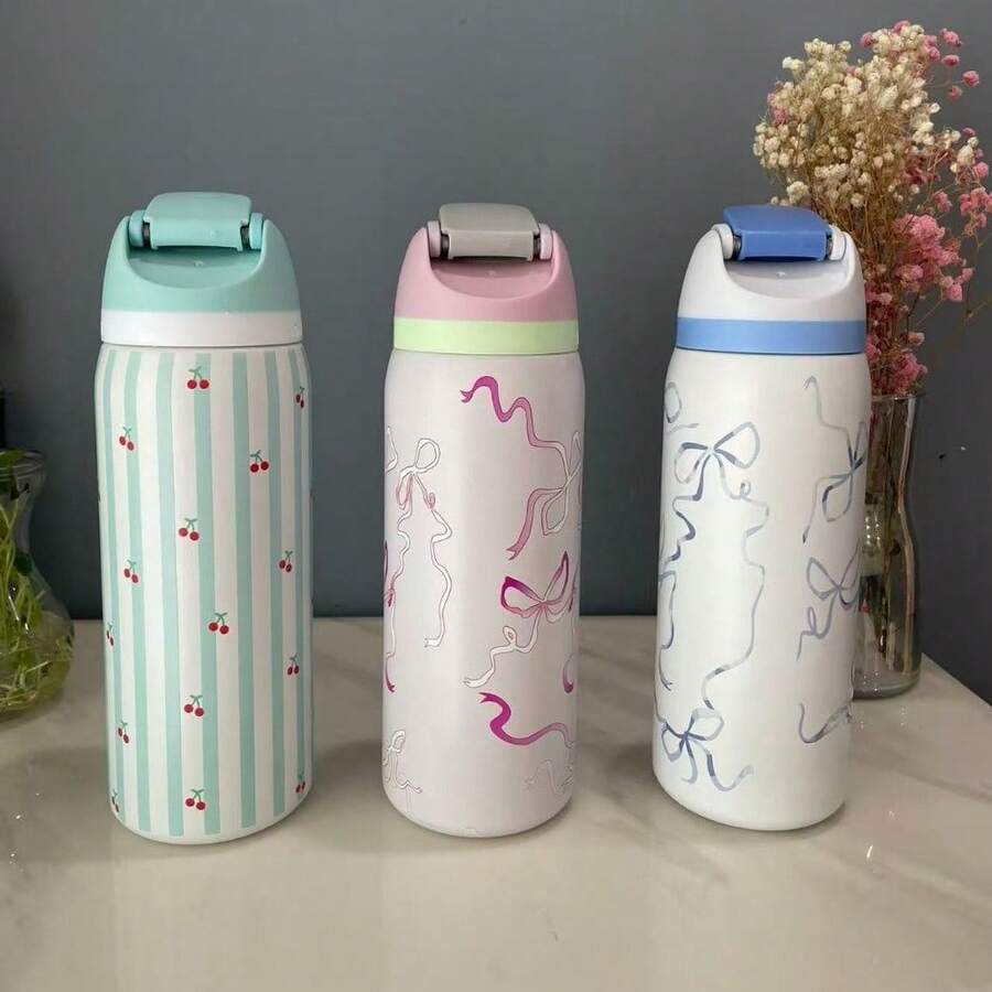 32 Oz Cup Boneyard Vacuum Water Bottle Drinkware Tumbler Stainless Steel Thermal Mug Original Owalaowala Cold Hot Cup - Nhiều màu - Xem 1
