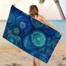 1 chiếc khăn choàng đi biển kiểu Bohemian bằng vải chiffon, họa tiết Mandala trừu tượng, khăn choàng sarong đi biển thanh lịch, khăn quàng hình chữ nhật chủ đề không gian dành cho nữ, thiết kế sống động đa năng. - Nhiều màu - Xem 4
