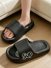 Dép đi trong nhà Essential Home đế mềm EVA, đúc nguyên khối, unisex, đa năng và thoải mái. - màu đen - Xem 5