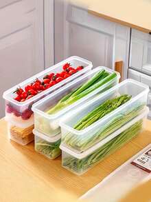 Bộ 4 hộp đựng thực phẩm kín hơi có nắp bật, hộp đựng đồ nhà bếp trong suốt có thể xếp chồng lên nhau, dùng để đựng ngũ cốc, bột mì, đồ ăn nhẹ và mì ống, hộp đựng thực phẩm kín khí chỉ với một cú nhấp chuột. - Trong sáng - Xem 2