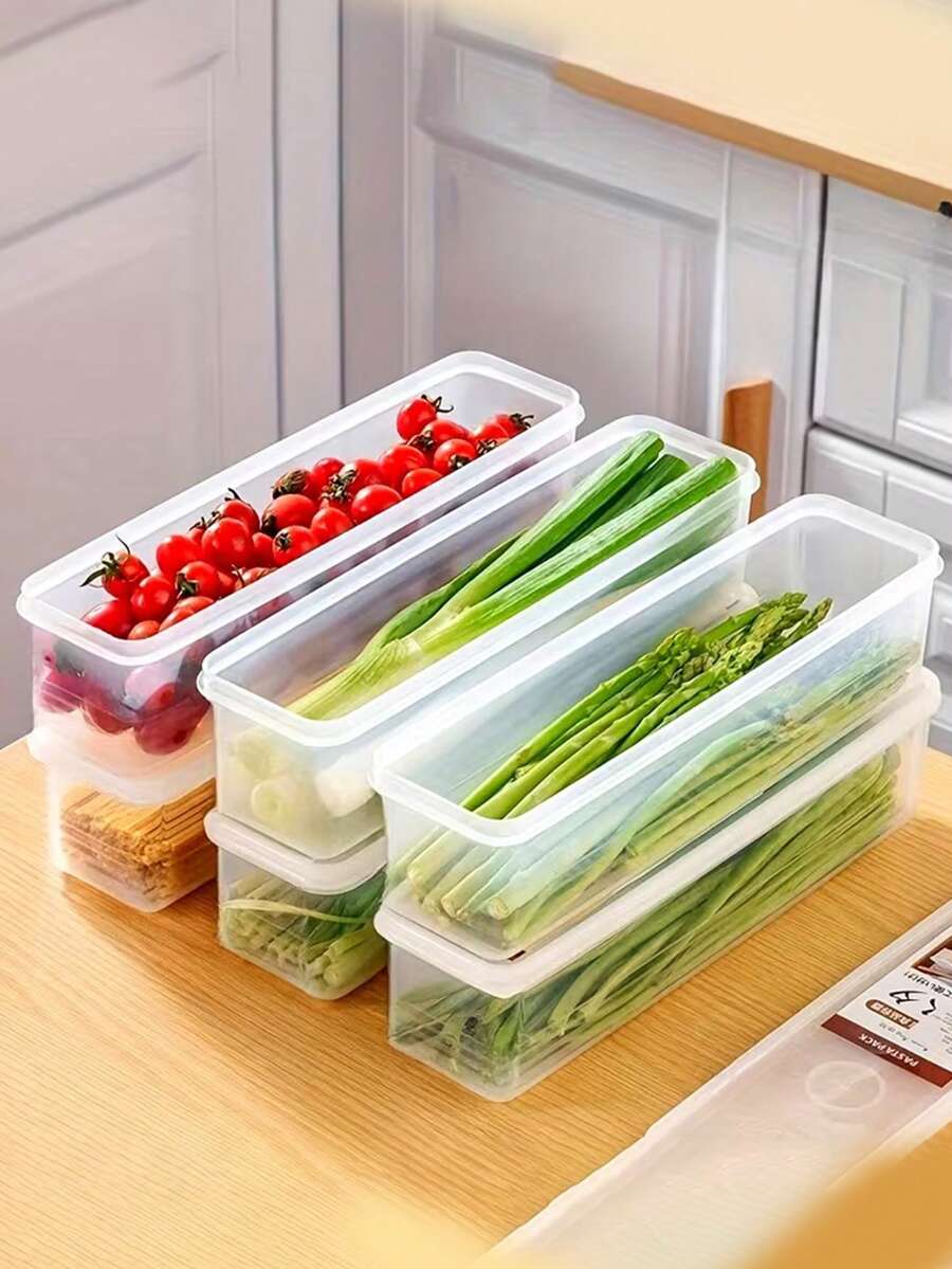 Bộ 4 hộp đựng thực phẩm kín hơi có nắp bật, hộp đựng đồ nhà bếp trong suốt có thể xếp chồng lên nhau, dùng để đựng ngũ cốc, bột mì, đồ ăn nhẹ và mì ống, hộp đựng thực phẩm kín khí chỉ với một cú nhấp chuột.