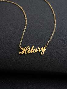 Dây chuyền tên vàng mờ tùy chỉnh sang trọng và thời trang, thích hợp làm quà tặng cho người yêu, bạn bè, gia đình, sinh nhật, kỷ niệm, ngày lễ - Vàng bóng - Xem 5