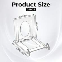 12/24pcs Adjustable Clear Acrylic Shelves Display Rack, Acrylic Handbag Display Stand, Wallet Purse Small Item Display Holder, Jewelry Display Rack, Suitable For Party, Wedding, Home Decor, Birthday - A - View 4