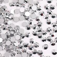 1440pcs 2-3mm DIY Diamonds Decor, Silver Round Artificial Crystals, Suitable For DIY Manicure, Crafts, Clothing, Bags, Shoes And More - Silver - View 6