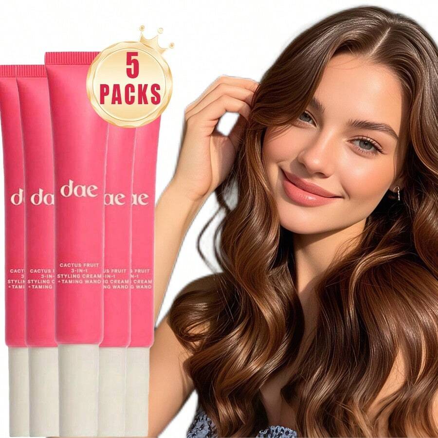 DAE Hair Cactus Fruit 3-In-1 Styling Cream And Softening Stick Hair Care Products - Smooth And Fury And Rich In Coconut Oil, Styling Edge,Curly Hair Products (0.6 Oz),A Must-Have Styling Product Suitable For Women's Daily Dates, Work, And Gatherings. - 5pcs - 查看 1