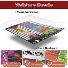 Large Schedule Poster 2026, 39.4 Inchx 27.6 Inch, 1 Pc Merchandise 2026 Calendar Wall Chart Decorations, Soccer Tournament Wallchart Fans Home Office Bar Party Decor - World Cup Poster and String - View 6
