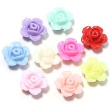 100 pcs Manik Resin Mawar Mini Warna-warni, Sempurna untuk Membuat Kalung, Gelang, Bangle, Gantungan Kunci dan Aksesori Perhiasan Lainnya - mawar - View 8