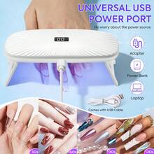 Mini UV LED Nail Lamp, Professional LED Therapy Machine With 4 Timing Modes, Fast Curing Gel Nail Polish, Suitable For Nail Salon Use - White - View 4