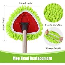 3 Pack Chenille Mop Head Replacements: Compatible With Ocedar Easywring 1 Tank System - Microfiber Spin Mop Refill Accessories - Reusable For Floor Cleaning Green - / - 查看 2
