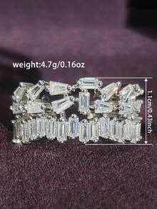 1 PC Luxury Cubic Zirconia Ring For Women For Wedding Engagement Anniversary Party Jewelry Valentine's Day Gift - 1# - View 5