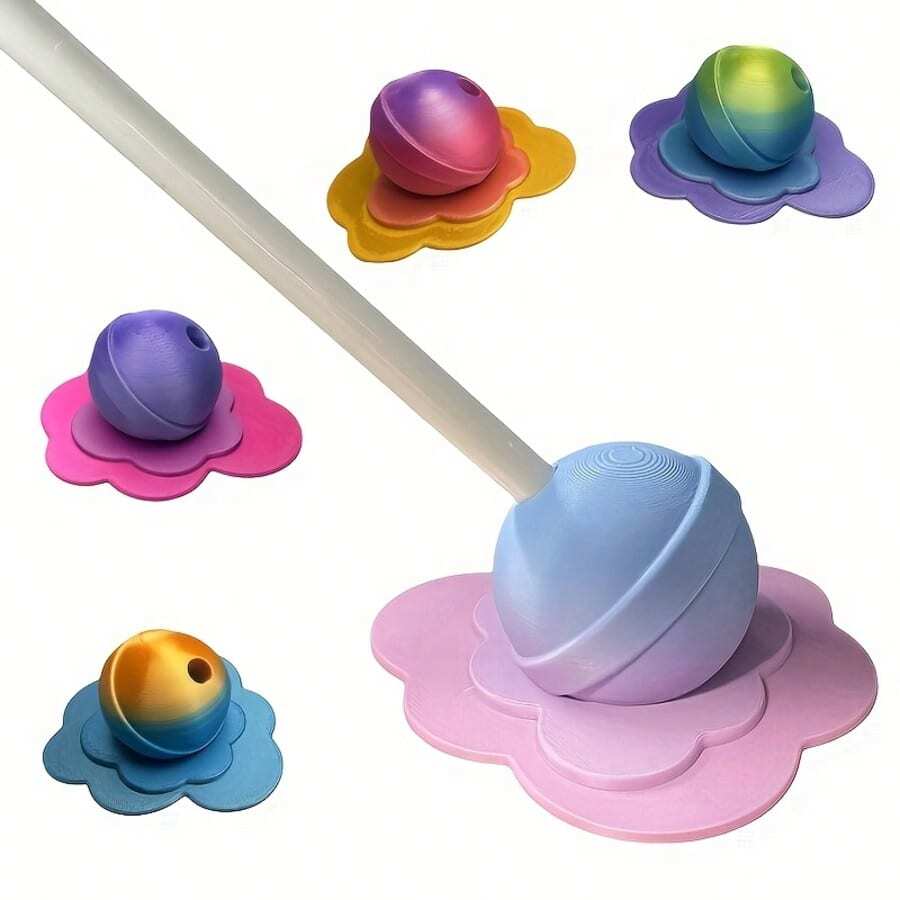 1 pieza Soporte para bolígrafo con forma de piruleta, clip de bolígrafo creativo, taza para bolígrafo táctil, organizador de escritorio, regalo pequeño y único