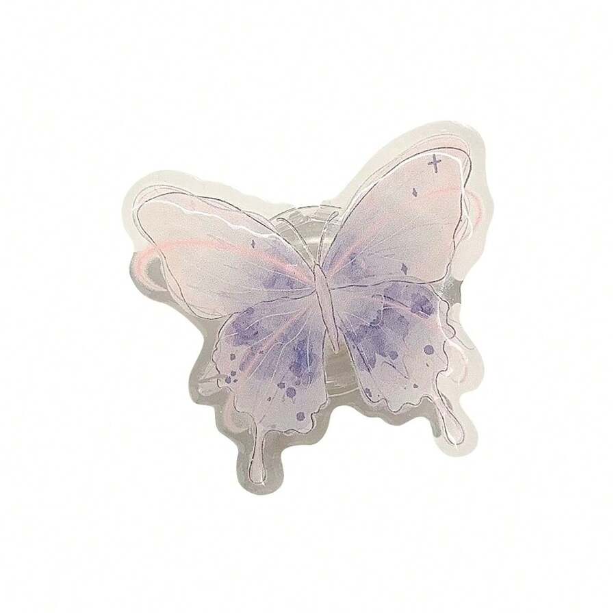 Soporte ajustable para teléfono en forma de mariposa asimétrica con sistema de empuje y tracción, adecuado para smartphones y tabletas, soporte extensible para teléfono, accesorio para teléfono, regalo de cumpleaños o Día de la Madre - Multicolor - Ver 1