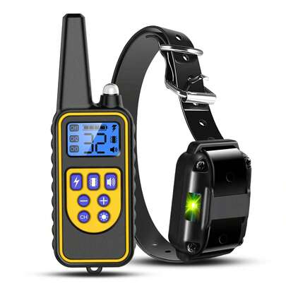 Remote Control Dog Shock Collar, 3 Training Modes, 2600ft Range, 0-99 Levels Of Shock Intensity, 3 Channels, Suitable For Small, Medium And Large Dogs, Can Be Used For 1, 2 Or 3 Dogs Simultaneously (With Remote Control Collar)