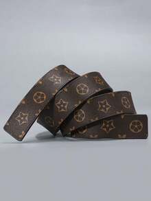 1 件 2026 新款男士字母合金光滑多功能商务休闲自动扣皮带组合，压纹工艺，时尚高端，轻奢风格，高端质感，年轻人的自动扣皮带。 - 彩色 - 查看 5