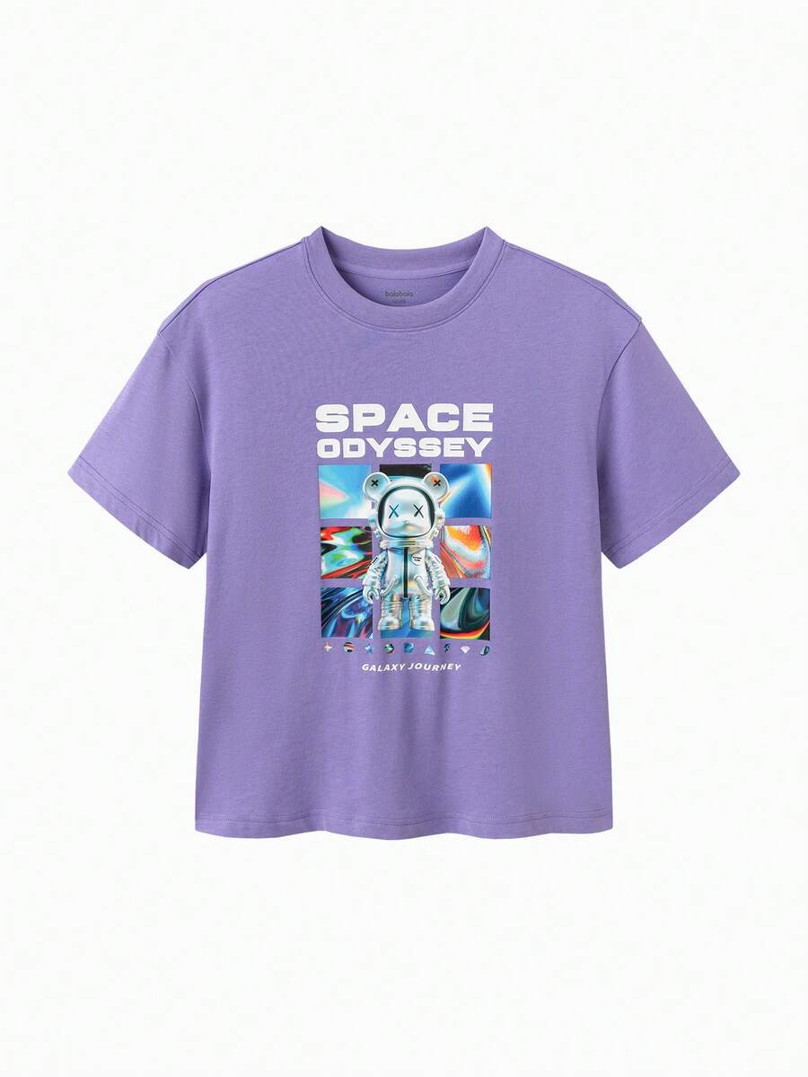 Balabala Camiseta deportiva de secado rápido, transpirable y ligera para niños, ideal para verano y actividades al aire libre 2026 - violeta - Ver 1