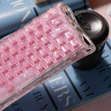 130+ Keys Pink Side-Engraved Carbon Fiber Texture Keycaps, Cherry Profile, Side-Engraved Translucent, Compatible With Wooting Magnetic Switches And Other Mechanical Keyboards, Keycap Set, Gaming Keycaps, PBT Keycaps, Custom Keycaps, Replacement Keycaps, Backlit Keycaps, Cute Keycaps, Keyboard Accessories - View 3