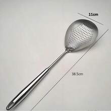2 piezas/1 pieza Cuchara ranurada y escurridor de acero inoxidable 304 antescaldaduras para freír, para fideos, dim sum, papas fritas, pollo frito, pasta, ideal para Navidad, uso diario, festivales, cocina, restaurante, olla caliente - Multicolor - Ver 18