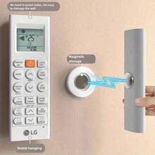 10 Pcs  Magnetic Invisible Suction Cup Remote Control Holder Set, Suitable For Various Household Appliances, Plug Storage, Traceless Nail-Free Wall Decoration, Easy-To-Install Practical Hooks, Cable Management, And Equipment Remote Control Storage - View 2