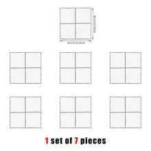 Azulejos adhesivos de pared cuadrados autoadhesivos de gel 3D, resistentes al calor y al agua, para cocina y baño - A - Ver 15