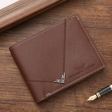 1-3pcs Luxury Business PU Short Wallet, Large Capacity Multi-Card Slots + Coin Pouch, Men's Portable Card Holder + Photo Sleeve, Ultra-Thin Minimalist Bifold Design, Credit Card/ID Layered Storage, "Father's Day Gift Choice", Fashion Matte Finish Soft Wallet, Ideal Gift For Men's Birthday Or Partner, Style For Young Men And Women - Multicolor - View 7