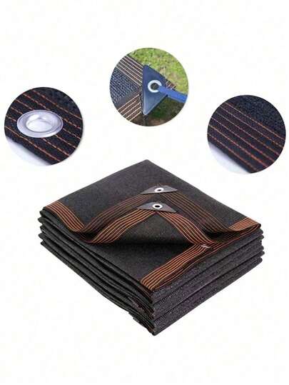 1 tấm lưới che nắng dày màu đen, cách nhiệt mật độ cao, dùng cho sân hiên, mái nhà, nhà kính và công trường xây dựng - Phù hợp sử dụng ngoài trời, tuyệt vời cho sân hiên, sân thượng, nhà kính và công trường xây dựng, che nắng và chống bụi.