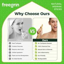 Bàn chải đánh răng FREEGRIN hương dừa mới, làm từ cây Miswak tự nhiên, cực kỳ tươi mát, chiết xuất từ cây Miswak chính hiệu của Ả Rập, giúp tăng cường sức khỏe nướu, làm chắc răng và làm thơm hơi thở. Bàn chải đánh răng Miswak Siwak - Màu xanh chanh - Xem 8