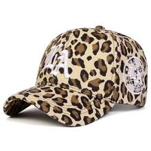 1顶男士哥特式LA字母豹纹刺绣棒球帽，街头时尚休闲帽，适合春季、秋季、旅行、海滩度假 - 多色 - 查看 3