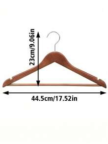 Customized Text/Logo Wooden Clothes Hanger, Non-Slip, Seamless, Suitable For Home, Hotel, Wedding, Laundry Drying - Brown Retro Color - View 10