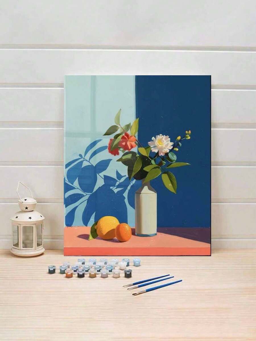 一套DIY数字油画套装，独特的艺术工艺品，无框画作，适合卧室装饰和艺术墙，无需绘画基础，简单有趣的绘画方法，实现您的绘画梦想，沉浸在多彩的世界中，每一笔都是自我表达，为生活增添浪漫，是送给家人和朋友的最佳礼物，节日礼物，40*50厘米