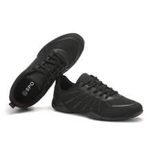 Solid Color Mesh Lace-Up Cheerleading Shoes For Women, Aerobics Training Shoes, Dance Fitness Shoes, Casual Sports Shoes - Black - View 6