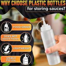 2pcs Condiment Squeeze Bottles, Tomato Sauce/Salad Dressing Dispenser Bottles, Plastic Squeeze Bottles For Kitchen Condiments - White - View 5