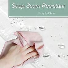 Clear Shower Curtain Liner With 3 Magnets 72x72 Premium Flexible Sturdy Plastic Shower Curtain For Bathroom Lightweight Waterproof Clear - 1a 清除 - 查看 2