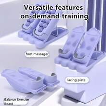 Foldable Multi-Function Stretching Board, Suitable For Home Use, Equipped With Inclined Standing Platform, Foot Rollers And Fitness Equipment. This 3-In-1 Inclined Standing Board Can Be Used As A Leg Ligament Stretching Device, And Also As A Massage And Fitness Tool - Multicolor - View 7