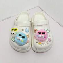 13pcs/Set Colorful Cute Sunglass Plush Pom Pom + Small Accessories, Shoe Charms, Suitable For Sandals & Slippers, Lively Decoration, Holiday & Party Supplies, Perfect Gift (Shoes Not Included) - Multicolor - View 8