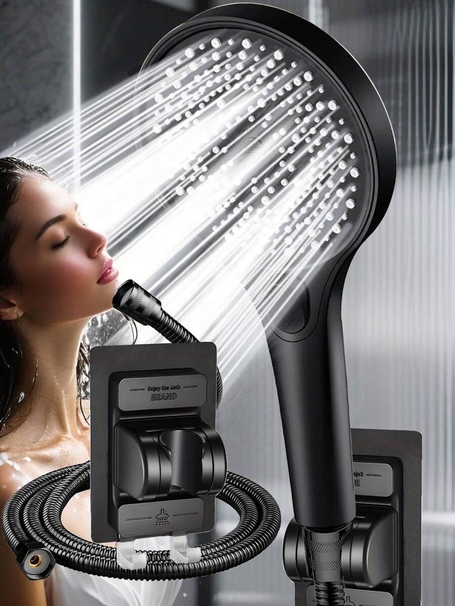 3 Modes Adjustable Large Panel Handheld Shower Head Pressurized Shower Head For Household Bathroom