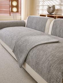 1 chiếc vỏ đệm sofa mềm mại bằng vải chenille, bảo vệ ghế sofa đa năng dùng được cả bốn mùa, vỏ bọc sofa chống trượt hiện đại tối giản, chống bụi và có thể giặt được, tươi mới và thời trang, thân thiện với thú cưng, phù hợp với phòng ngủ, văn phòng, phòng khách, sofa hình chữ L và sofa 1/2/3/4 chỗ ngồi. - Màu Xám nhạt - Xem 6