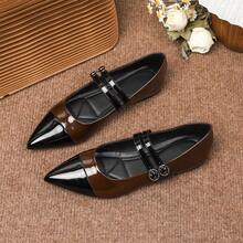 Giày bệt Mary Jane kiểu dáng đơn giản dành cho nữ, mẫu mới năm 2026. - Tiếp theo là những hạt cườm màu cà phê. - Xem 17