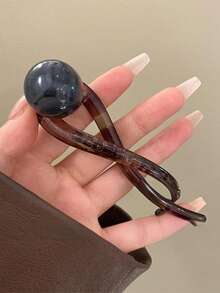 2pcs/1pc Retro Coffee Color Pearl Twist Hair Clips, Elegant Minimalist Design, Suitable For Women's Commute, Daily Hairstyles, Spring & Summer Hair Accessories,Holiday,Travel,Festival,Party - Multicolor - View 11
