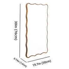 Gold Wave Accent Wall Mirror, 20"X30" Antique Rectangle Mirror For Living Room Bedroom Entryway - 金色 - 查看 2